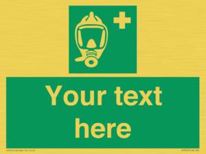 Custom sign safe condition Emergency escape breathing device